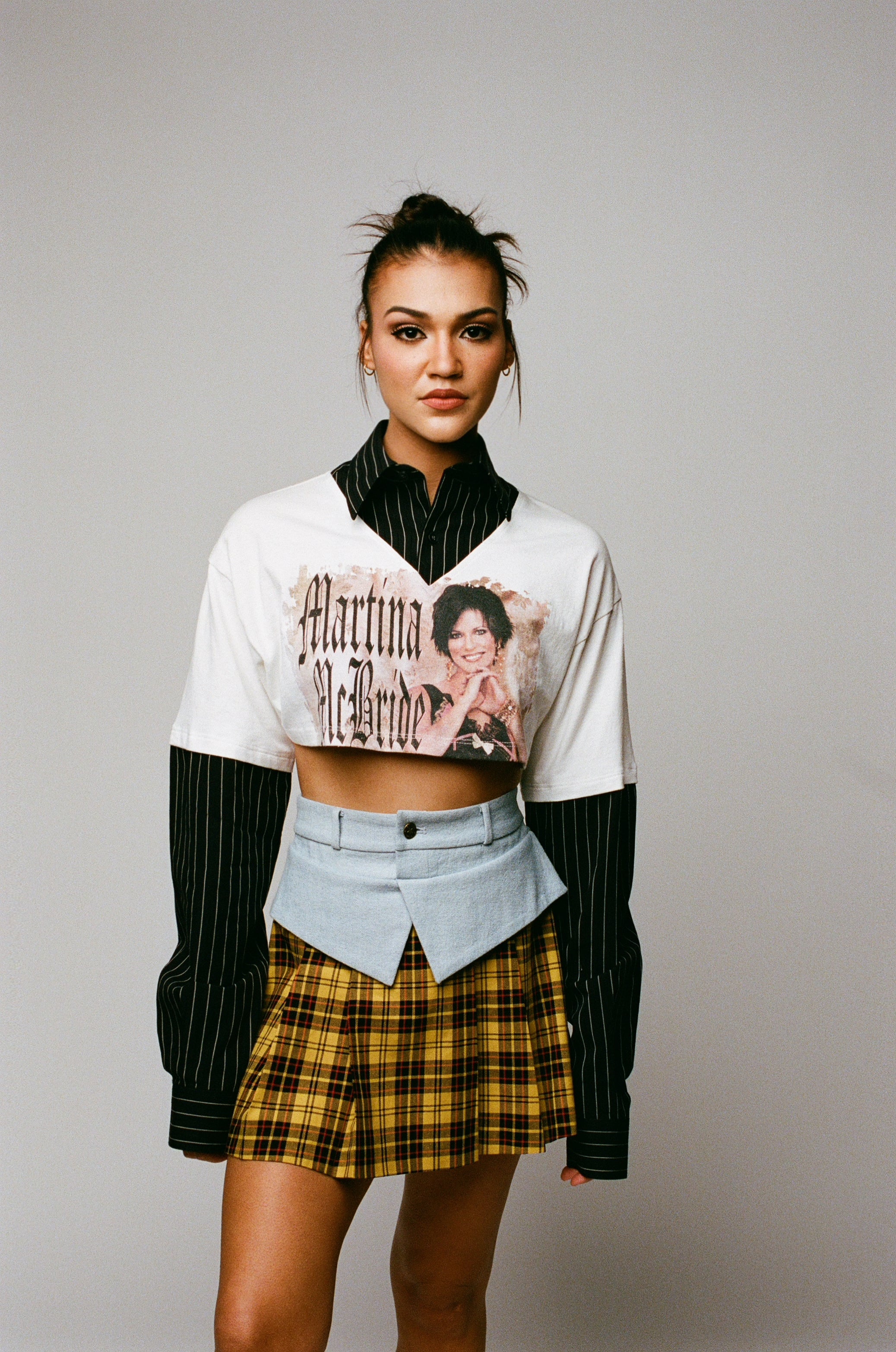 WILD ONE Upcycled Long Sleeve Crop Top
